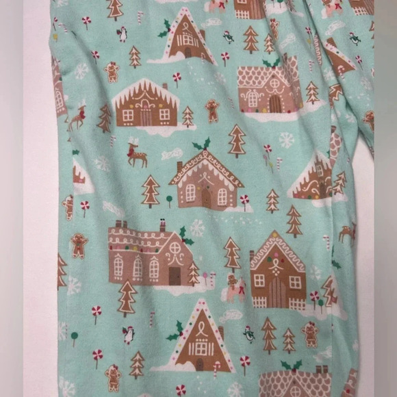 Cozy Christmas Pants w/ Gingerbread xmas Town Design - Picture 8 of 9